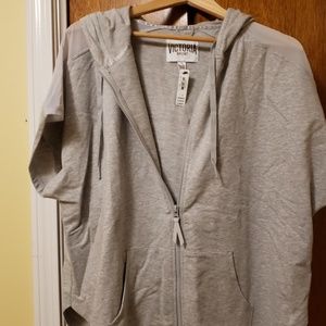 Victoria secret sport short sleeve hooded shirt